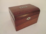 Vintage Wooden Inlaid Brass 