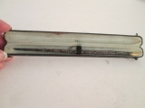 Antique Victorian Sterling Silver Fountain Pen with Aikin No.1 Nib in Leather Case