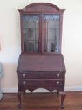 Vintage Flame Mahogany Slant Front Secretary