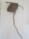 Vintage Hornets Nest on Branch Wall Hanging