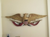 Midcentury Sexton Patriotic Eagle and Shield Cast Aluminum Plaque