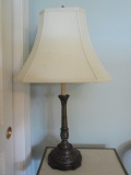 Wildwood Heavy Antiqued Brass Candlestick Table Lamp
