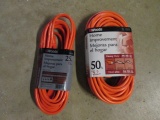 New Old Stock Woods 25' and 50' Orange Extension Cords