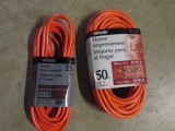 New Old Stock Woods 25' and 50' Orange Extension Cords
