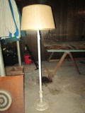Vintage Painted Cast Iron Floor Lamp