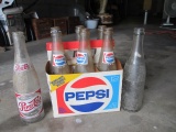 1974 Clemson University Undefeated Football Season Pepsi-Cola Bottles in Carrier