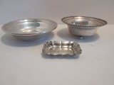 Sterling Butter Pat and Two Tidbit Dishes