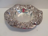 Sterling Embossed Flower Ruffle Bowl