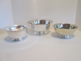 Three Silverplated Revere Bowls