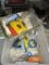 Tote with Lid Full of Painting Accessories.