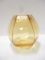 Heavy Gold Art Glass Decorative Vase Made in Poland.