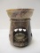 Decorative Stone Candle Holder with Melting Bowl Attached.
