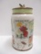 American Atelier Spring Garden Earthenware Canister with Sealable Butterfly Lid.