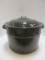 Enamel Canning Stock Pot with Metal Rack and Lid.