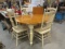 Farm House Chic Table with Four Charis and Leaf.