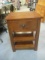 End Table/Night Stand with Drawer and Two Shelves.