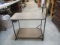 Rolling  Table with Two Shelves.