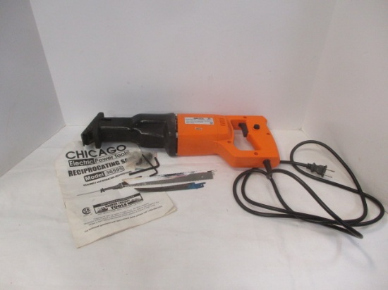 Chicago Electric Reciprocating Saw with Blades.