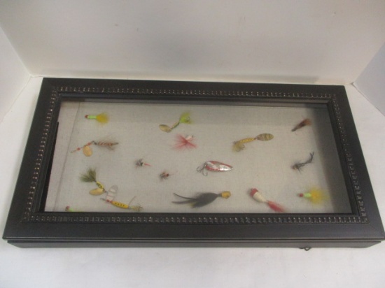 Sixteen Fishing Lures in Case.