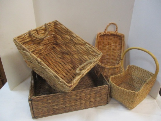 Assortment of Four Baskets.