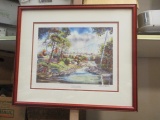 Downtown Greenville, Falls Park, Picture, Signed Dick Mitchell.