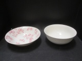 Churchill England Serving Bowl, Red, Cream Roses and Mikasa Microwave Serving Bowl.
