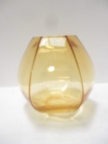 Heavy Gold Art Glass Decorative Vase Made in Poland.