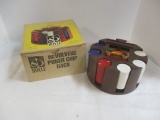 Revolving Poker Chip Rack with Chips.