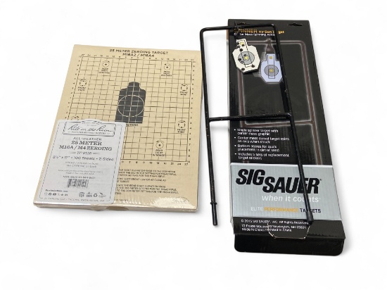 Sig Sauer Spinner Air Gun Target and Rite in the Rain 25m Zeroing Target Sheets