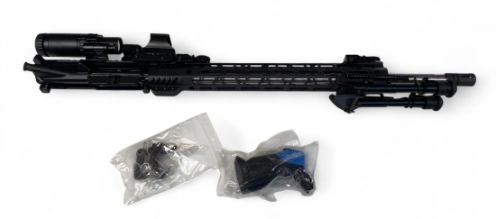 20” SS AR-15 Complete Upper + Binary Trigger, Bipod, Red Dot Sight / Magnifier and More