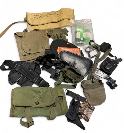 Large Lot of Holsters, Slings and More
