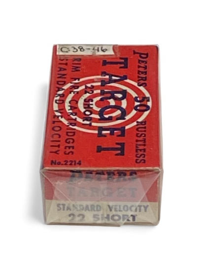 NIB Sealed Vintage 50rds. of .22 SHORT Peters Target Ammunition