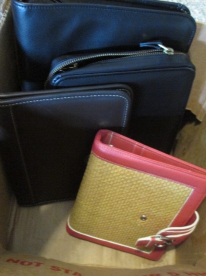 Two Day-Timer Leather and Two Franklin Covey Day Planners