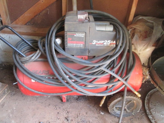 Sears Craftsman 3 1/2 Hp 25 Gallon Compressor with Air Hose