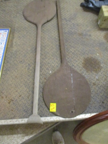 Pair of Old Round Long Handle Paddles/Stirrers