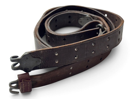 WWII 1943-Dated U.S. M1907 Leather Rifle Sling by Hickok Manufacturing