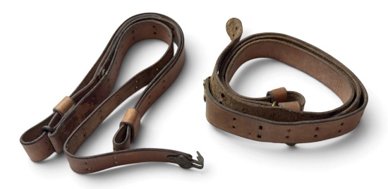 Pair of U.S. Model 1907 Military Leather Rifle Slings with Brass & Steel Hooks