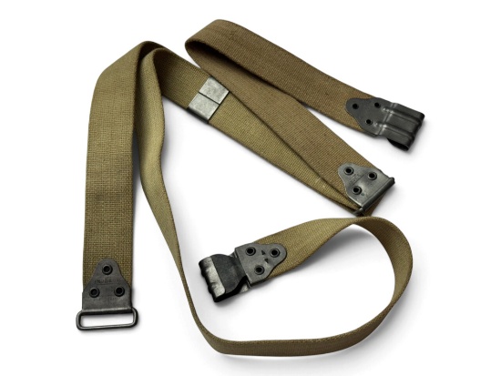 WWI U.S. Military Kerr "NoBuckl" Khaki Web Rifle Sling with Patented Metal Hardware