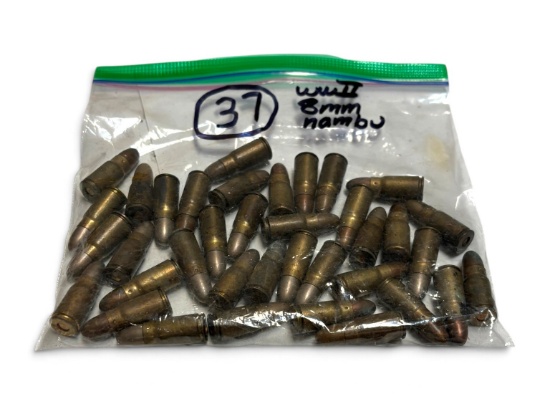 37rds of WWII Japanese 8mm Nambu Ammunition