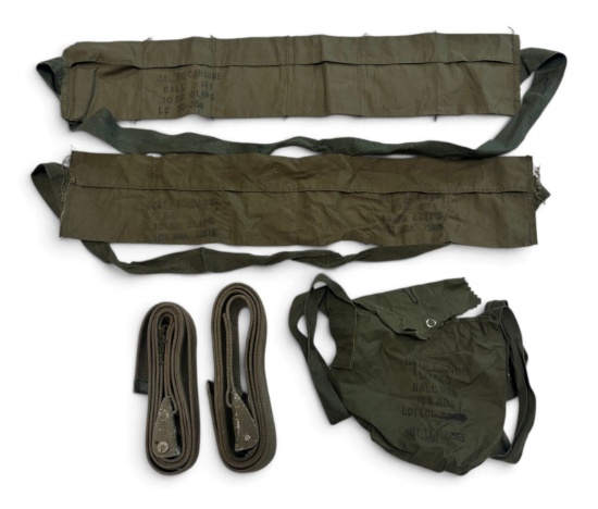 (3) Empty Bandoliers and (2) Rachet straps
