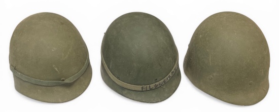 (3) US Army M1 Helmet Liners