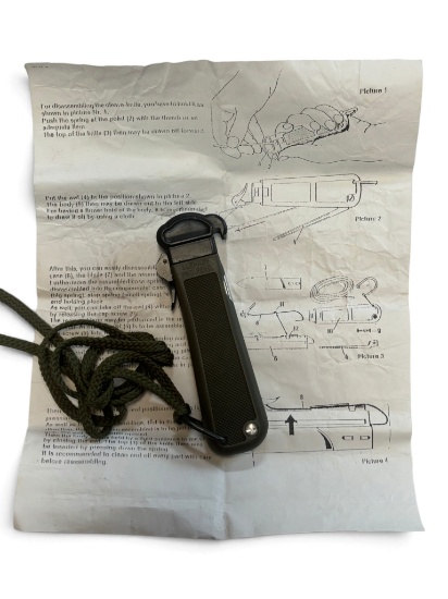 German Eickhorn LL80 Gravity Knife with Paperwork Instructions
