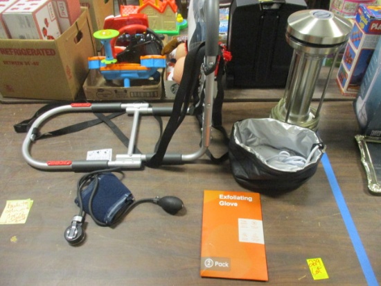 Lot-Germ Guardian air sanitizer, Exfoliating Glove, Blood Pressure Cuff,