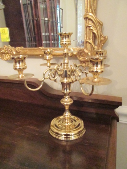 Baldwin Brass Candle Stick with 5 Lite Candelabra Insert