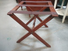 Mid Century Modern Folding Wood Luggage Rack