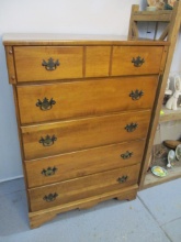 C.B. Atkin Co. Knoxville, Tennessee Early American Style 5 Drawer Chest