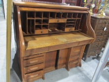 Antique Oak Victorian Rolltop Desk