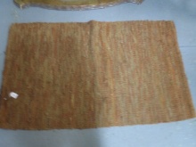 Woven Leathering Strip Area Rug