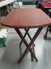 Folding Wood TV Table