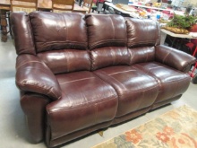 Mocha Leatherette Power Sofa